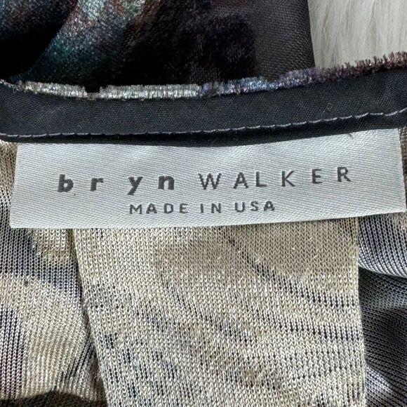 Bryn Walker Fran Bell Sleeve Velvet Burnout Boxy Top In Moondance Sz XL - Picture 5 of 7